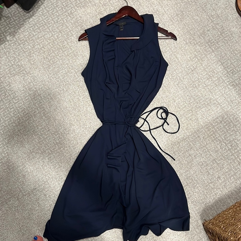 J.crew navy wrap dress
